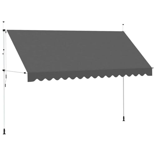 Massbinet Gelenkarmmarkise Markise Sonnenmarkise Sonnenschutz Gelenkmarkise aus Aluminium/Polyester Wetterfest Blickdicht Handbetrieben 400 cm Anthrazit Massbinet Gelenkarmmarkise Markise Sonnenmarkise Sonnenschutz Gelenkmarkise aus Aluminium/Polyester Wetterfest Blickdicht Handbetrieben 400 cm Anthrazit von Massbinet