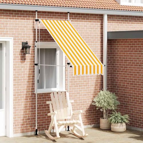 Massbinet Gelenkarmmarkise Markise Sonnenmarkise Sonnenschutz Gelenkmarkise aus Aluminium/Polyester wetterfest Blickdicht 100 cm Orange/Weiß Gestreift Massbinet Gelenkarmmarkise Markise Sonnenmarkise Sonnenschutz Gelenkmarkise aus Aluminium/Polyester wetterfest Blickdicht 100 cm Orange/Weiß Gestreift von Massbinet