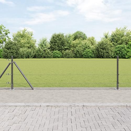 Massbinet Graues Zaunpfosten-Set Set aus 2 Grau Metall 25 x 0.5 m Robust Perfekt als Gartenzaun Gartentor Brettertzaun Massbinet Graues Zaunpfosten-Set Set aus 2 Grau Metall 25 x 0.5 m Robust Perfekt als Gartenzaun Gartentor Brettertzaun von Massbinet