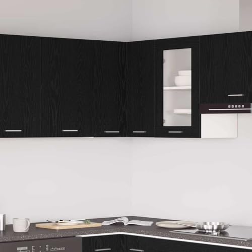 Massbinet Hängender Eckschrank mit Regal Schwarze Eiche 57 x 57 x 60 cm Moderner Stil Anti-Kipp-Design Holz für Mehrzweckschrank Vorratsschrank für Küche, Wohnzimmer, Esszimmer Massbinet Hängender Eckschrank mit Regal Schwarze Eiche 57 x 57 x 60 cm Moderner Stil Anti-Kipp-Design Holz für Mehrzweckschrank Vorratsschrank für Küche, Wohnzimmer, Esszimmer von Massbinet