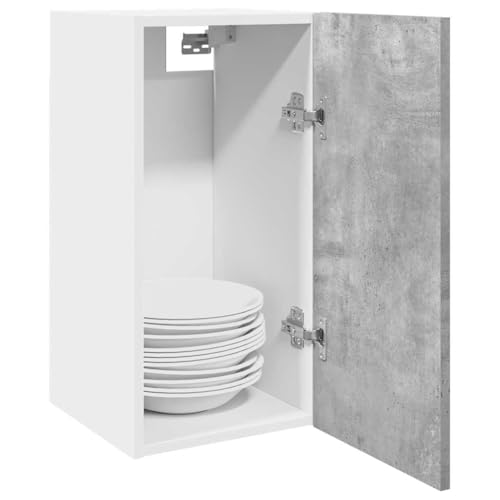 Massbinet Hängeschrank Lyon Betongrau 30x31x60 cm Holzwerkstoff Moderner Stil Anti-Kipp-Design Holz für Mehrzweckschrank Vorratsschrank für Küche, Wohnzimmer, Esszimmer von Massbinet