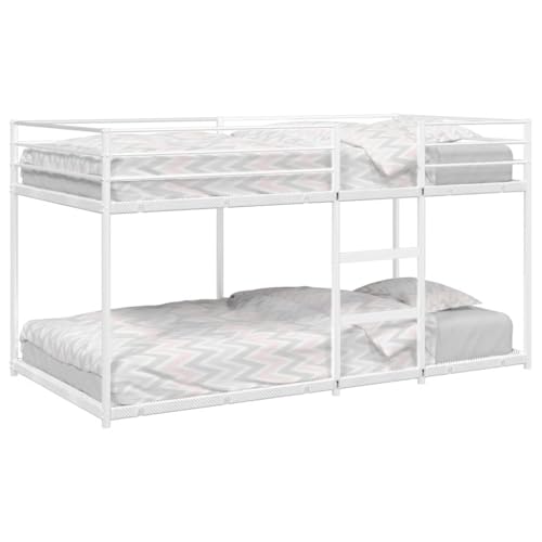Massbinet Industrial Etagenbett Stockbett für Erwachsene und Kinder 2-Ebenen-Bett Ohne Matratze Hochbett mit Kletterleiter Weiß 100x200 cm Stahl Massbinet Industrial Etagenbett Stockbett für Erwachsene und Kinder 2-Ebenen-Bett Ohne Matratze Hochbett mit Kletterleiter Weiß 100x200 cm Stahl von Massbinet
