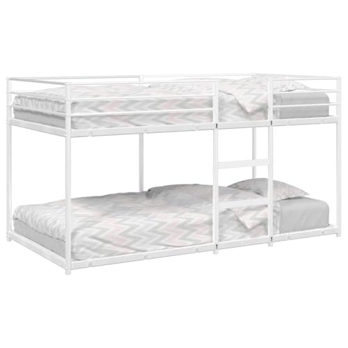 Massbinet Industrial Etagenbett Stockbett für Erwachsene und Kinder 2-Ebenen-Bett Ohne Matratze Hochbett mit Kletterleiter Weiß 80x200 cm Stahl Massbinet Industrial Etagenbett Stockbett für Erwachsene und Kinder 2-Ebenen-Bett Ohne Matratze Hochbett mit Kletterleiter Weiß 80x200 cm Stahl von Massbinet