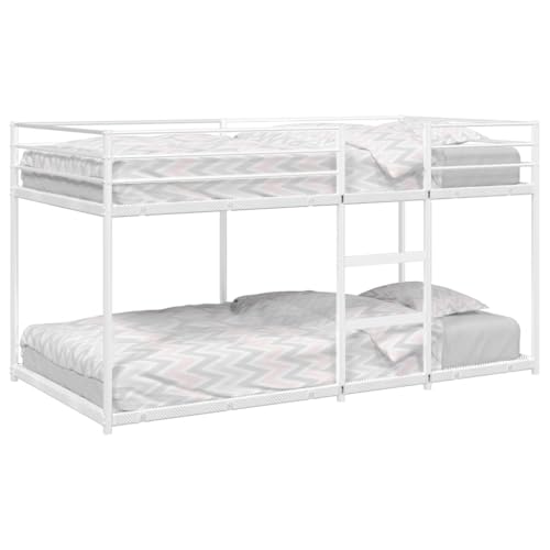 Massbinet Industrial Etagenbett Stockbett für Erwachsene und Kinder 2-Ebenen-Bett Ohne Matratze Hochbett mit Kletterleiter Weiß 90x190 cm Stahl Massbinet Industrial Etagenbett Stockbett für Erwachsene und Kinder 2-Ebenen-Bett Ohne Matratze Hochbett mit Kletterleiter Weiß 90x190 cm Stahl von Massbinet
