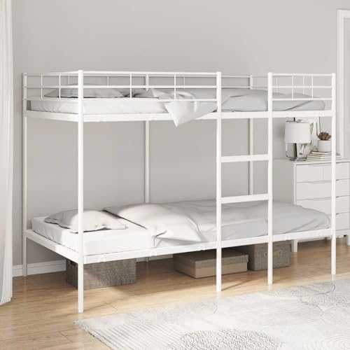 Massbinet Leicht zu Montieren und Stabil Etagenbett ohne Matratze Weiß 107x203 cm Stahl Metall Plattform Bettgestell Massbinet Leicht zu Montieren und Stabil Etagenbett ohne Matratze Weiß 107x203 cm Stahl Metall Plattform Bettgestell von Massbinet