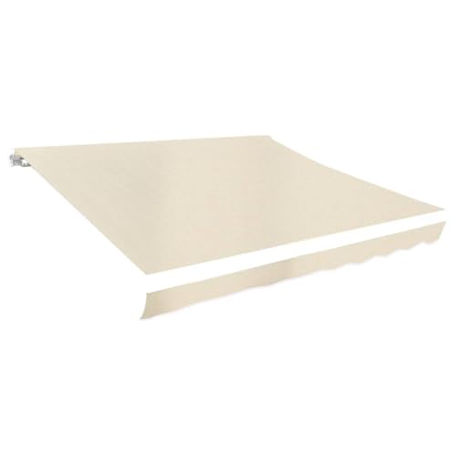 Massbinet Markisenbespannung Canvas Creme 4x3 m (ohne Rahmen) Upgrade Sonnenschirm mit Verlängerten Einziehbaren von Massbinet