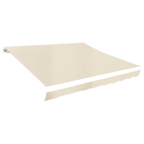 Massbinet Markisenbespannung Canvas Creme 6x3 m (ohne Rahmen) Klemmmarkise Balkonmarkise höhenverstellbar von Massbinet