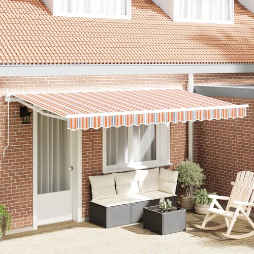 Massbinet Markisenbezug für 4x2 m Rahmen Bunte Streifen Regenschirm Einziehbare Markise Sonnenschutz Winkel Einstellung Massbinet Markisenbezug für 4x2 m Rahmen Bunte Streifen Regenschirm Einziehbare Markise Sonnenschutz Winkel Einstellung von Massbinet