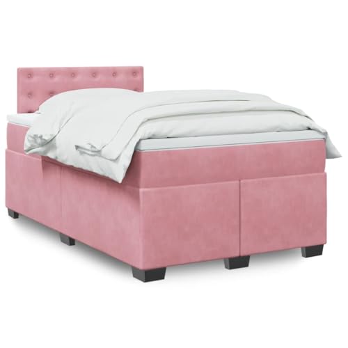 Massbinet Moderen Polsterbet Doppelbett Stauraumbett Rückenlehne Bettgestell Lattenrost aus Holz Boxspringbett mit Matratze Rosa 120x190 cm Samt Massbinet Moderen Polsterbet Doppelbett Stauraumbett Rückenlehne Bettgestell Lattenrost aus Holz Boxspringbett mit Matratze Rosa 120x190 cm Samt von Massbinet