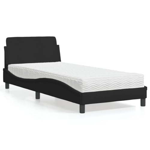 Massbinet Modern Bettgestell Bettrahmen Bett mit Lattenrost und Matratze Einfache Montage Dover Schwarz 90x200 cm Stoff Massbinet Modern Bettgestell Bettrahmen Bett mit Lattenrost und Matratze Einfache Montage Dover Schwarz 90x200 cm Stoff von Massbinet