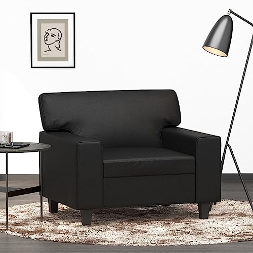 Massbinet Moderne Schlafsofa Einfache Montage Sofas Bequemes Sofa für Wohnzimmer Schlafzimmer Sessel Schwarz 60 cm Kunstleder Massbinet Moderne Schlafsofa Einfache Montage Sofas Bequemes Sofa für Wohnzimmer Schlafzimmer Sessel Schwarz 60 cm Kunstleder von Massbinet
