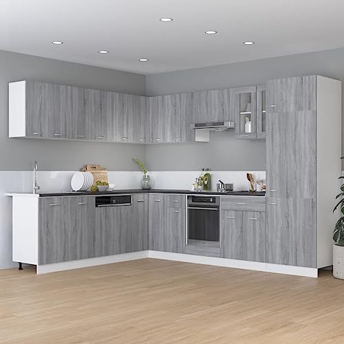 Massbinet Moderner Stil Anti-Kipp-Design Holz für Mehrzweckschrank Vorratsschrank für Küche, Wohnzimmer, Esszimmer Unterschrank mit Schublade Lyon Grau Sonoma 60x46x81,5 cm Massbinet Moderner Stil Anti-Kipp-Design Holz für Mehrzweckschrank Vorratsschrank für Küche, Wohnzimmer, Esszimmer Unterschrank mit Schublade Lyon Grau Sonoma 60x46x81,5 cm von Massbinet