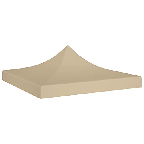 Massbinet Partyzelt-Dach 2x2 m Beige 270 g/m² Ersatzdach für Gartenpavillon Wasserdicht Material von Massbinet