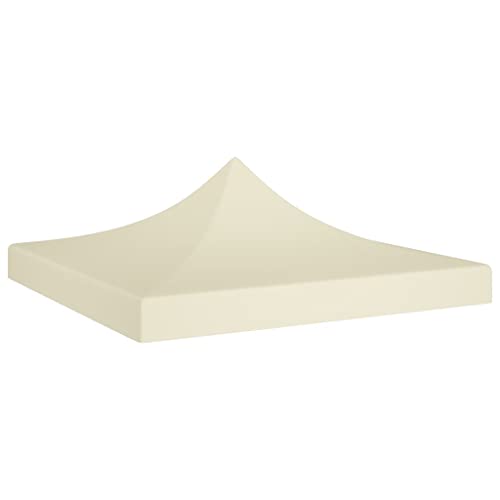Massbinet Partyzelt-Dach 2x2 m Creme 270 g/m² Ersatzdach für Garten Pavillon Sand Antik Pavillondach von Massbinet