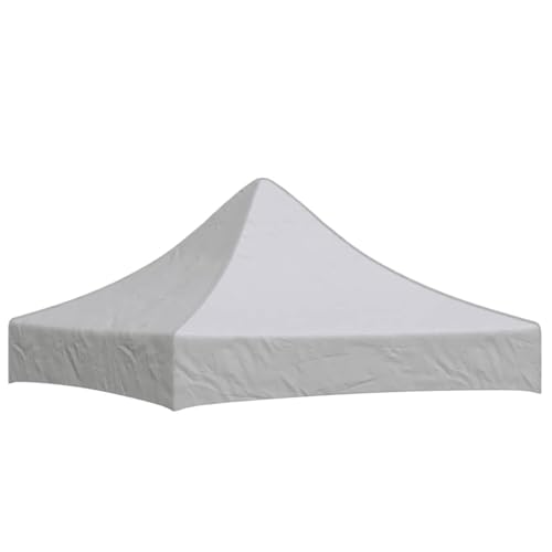 Massbinet Partyzelt-Dach 2x2 m Weiß 270 g/m² Ersatzdach Pavillon Wasserdicht stabil Winterfest Einzeldach von Massbinet