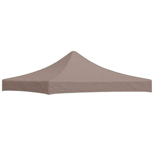Massbinet Partyzelt-Dach 3x3 m Taupe 270 g/m² Schutzhaube für Gartenpavillon Pavillondach Regenschutz von Massbinet