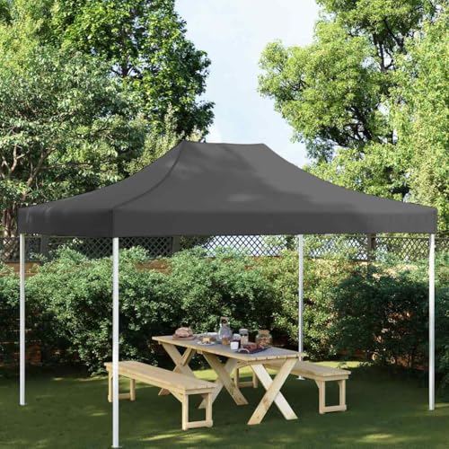 Massbinet Partyzelt-Dach 4,5x3 m Anthrazit 270 g/m² Ersatzdach für Gartenpavillon Wasserdicht Material von Massbinet
