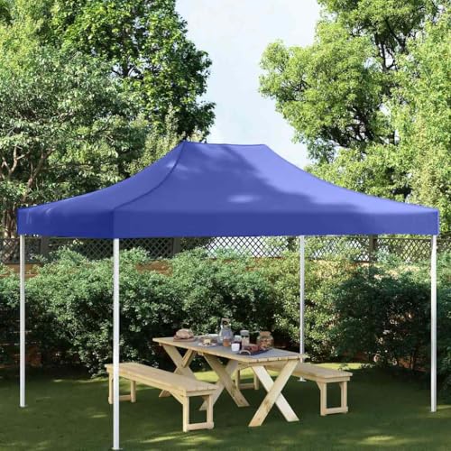 Massbinet Partyzelt-Dach 4x3 m Blau 270 g/m² Ersatzdach Pavillon Wasserdicht stabil Winterfest Einzeldach von Massbinet