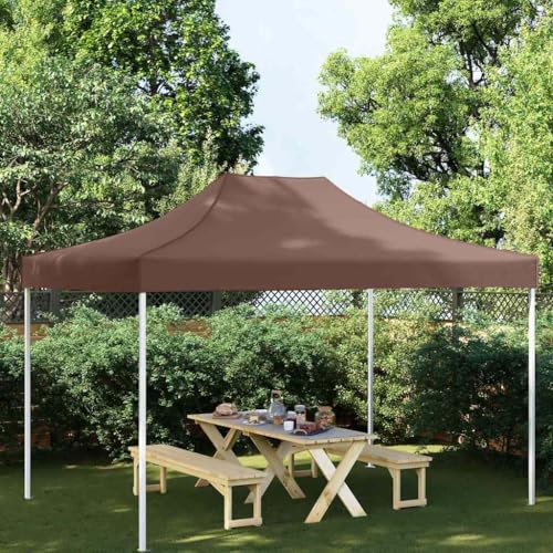 Massbinet Partyzelt-Dach 4x3 m Braun 270 g/m² Ersatzdach Pavillon Wasserdicht stabil Winterfest Einzeldach von Massbinet