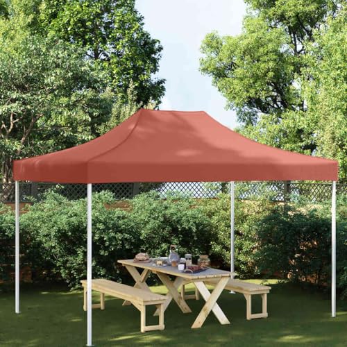 Massbinet Partyzelt-Dach 4x3 m Terrakotta-Rot 270 g/m² Ersatzdach Pavillon Wasserdicht stabil Winterfest Einzeldach von Massbinet