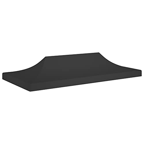 Massbinet Partyzelt-Dach 6x3 m Schwarz 270 g/m² Ersatzdach Pavillon Wasserdicht stabil Winterfest Einzeldach von Massbinet