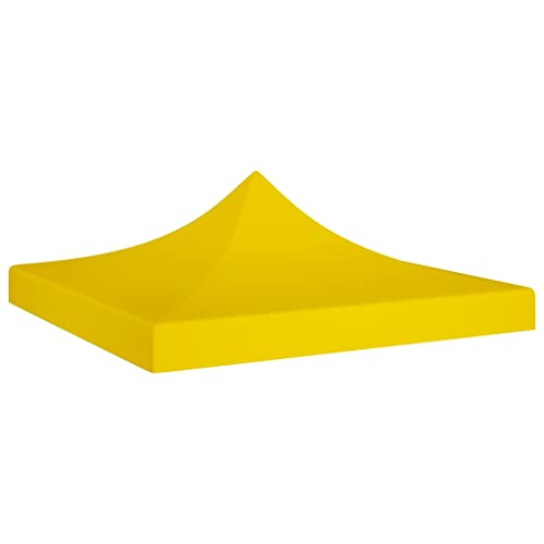 Massbinet Partyzelt Ersatzbezug Top Abdeckung Baldachin Partyzelt-Dach 3x3 m Gelb 270 g/m² von Massbinet