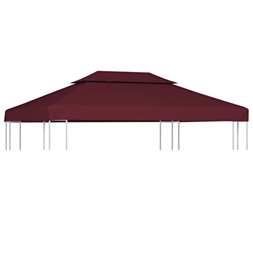 Massbinet Pavillon Abdeckung Schutzhaube für Gartenpavillon Pavillondach Regenschutz Gazebo Ersatzbezug Pavillon-Dach mit Lüftungsdach 310 g/m² 4x3 m Bordeauxrot Massbinet Pavillon Abdeckung Schutzhaube für Gartenpavillon Pavillondach Regenschutz Gazebo Ersatzbezug Pavillon-Dach mit Lüftungsdach 310 g/m² 4x3 m Bordeauxrot von Massbinet