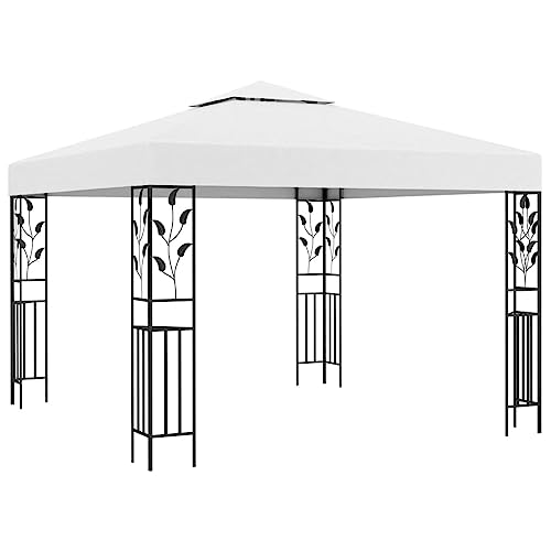Massbinet Pavillon Gartenpavillon für Garten, Terrassen 3x3 m Weiß 180 g/m² von Massbinet