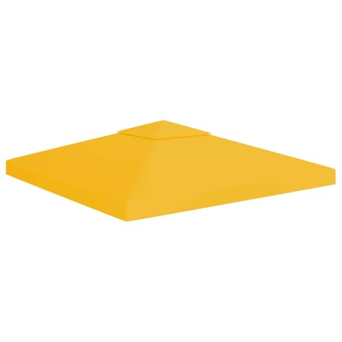Massbinet Pavillondach Faltpavillon Sturmfest Partyzelt Ersatzbezug Top Abdeckung Baldachin Pavillon-Dachplane mit Kaminabzug 310 g/m² 3x3 m Gelb von Massbinet