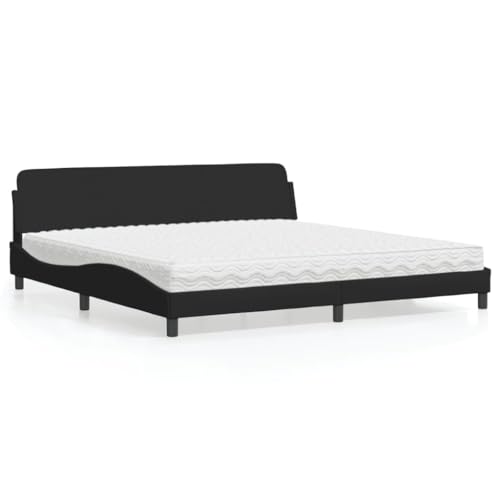 Massbinet Polsterbett Doppelbett mit Matratze Bettgestell Jugendbett Bett mit Lattenrost Einfache Montage Dover Schwarz 200x200 cm Stoff Massbinet Polsterbett Doppelbett mit Matratze Bettgestell Jugendbett Bett mit Lattenrost Einfache Montage Dover Schwarz 200x200 cm Stoff von Massbinet