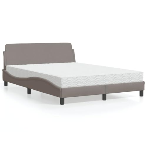 Massbinet Polsterbett Doppelbett mit Matratze Modern Gepolstertes Bettgestell mit Lattenrost Einfache Montage Dover Taupe 140x200 cm Stoff Massbinet Polsterbett Doppelbett mit Matratze Modern Gepolstertes Bettgestell mit Lattenrost Einfache Montage Dover Taupe 140x200 cm Stoff von Massbinet