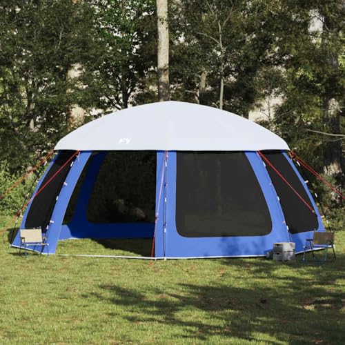 Massbinet Poolzelt mit abnehmbarem Überzelt Netzwänden Azurblau 612x612cm von Massbinet