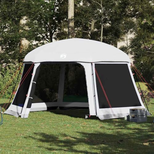 Massbinet Poolzelt mit abnehmbarem Überzelt Netzwänden Grau 512x458cm von Massbinet