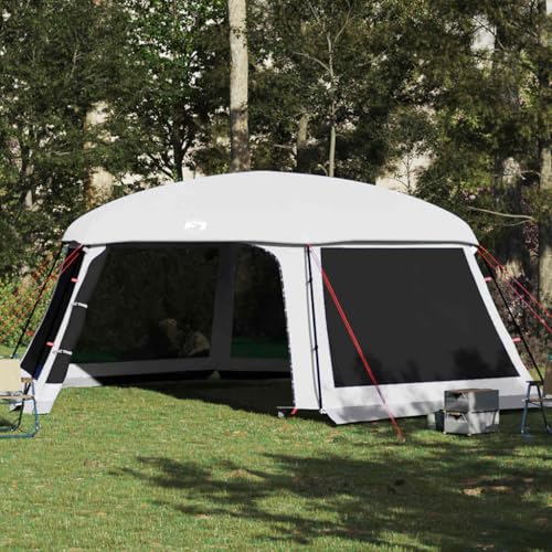Massbinet Poolzelt mit abnehmbarem Überzelt Netzwänden Grau 670x590cm von Massbinet