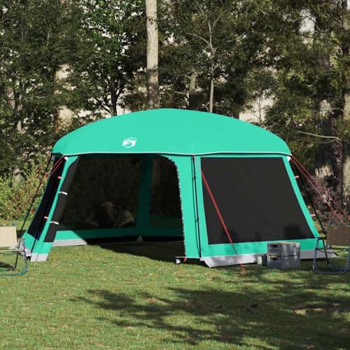 Massbinet Poolzelt mit abnehmbarem Überzelt Netzwänden Meergrün 618x532cm von Massbinet