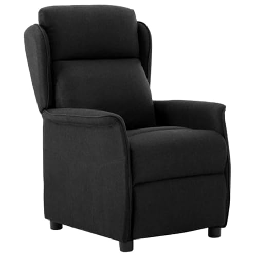 Massbinet Relaxsessel Schwarz Stoff Moderne Home Office Stuhl Polyester Stoff gepolstert Recliner Geeignet für Studie Wohnzimmer Schlafzimmer Massbinet Relaxsessel Schwarz Stoff Moderne Home Office Stuhl Polyester Stoff gepolstert Recliner Geeignet für Studie Wohnzimmer Schlafzimmer von Massbinet
