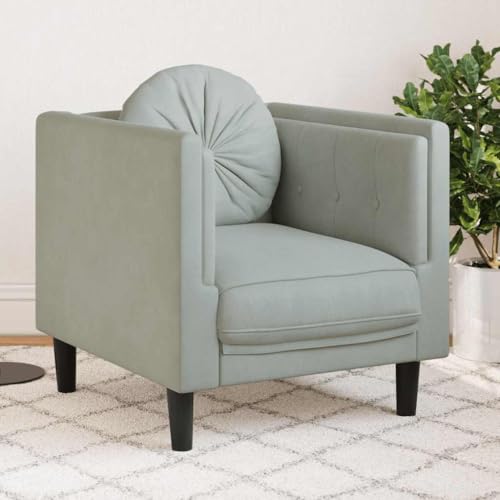 Massbinet Samt Couch mit Kissen Sitzkissen Modernes Sofa in der Mitte des Jahrhunderts kleine Sofas für Wohnzimmer Wohnung Schlafzimmer Hellgrau Massbinet Samt Couch mit Kissen Sitzkissen Modernes Sofa in der Mitte des Jahrhunderts kleine Sofas für Wohnzimmer Wohnung Schlafzimmer Hellgrau von Massbinet