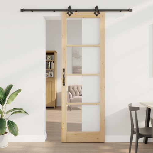 Massbinet Schiebetür Set 'ORKDAL'aus massivem Holz & Glas Schiebetürsystem Komplett-Set für Schiebetüren Massbinet Schiebetür Set 'ORKDAL'aus massivem Holz & Glas Schiebetürsystem Komplett-Set für Schiebetüren von Massbinet