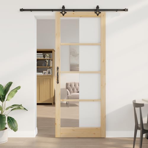Massbinet Schiebetür mit Hardware Set 'ORKDAL'Massivholz & Glas Türen Schiebetüren mit Bodenführung Massbinet Schiebetür mit Hardware Set 'ORKDAL'Massivholz & Glas Türen Schiebetüren mit Bodenführung von Massbinet