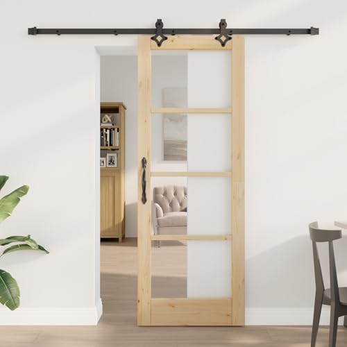Massbinet Schiebetür mit Hardware-Set "ORKDAL" Massivholz & Glas Türen Schiebetüren mit Bodenführung Massbinet Schiebetür mit Hardware-Set "ORKDAL" Massivholz & Glas Türen Schiebetüren mit Bodenführung von Massbinet