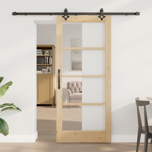 Massbinet Schiebetür mit Montageset 'ORKDAL'aus Massivholz und Glas Türen Schiebetüren mit Bodenführung Massbinet Schiebetür mit Montageset 'ORKDAL'aus Massivholz und Glas Türen Schiebetüren mit Bodenführung von Massbinet