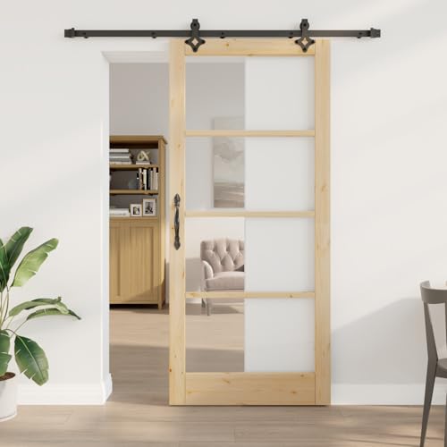 Massbinet Schiebetür mit Zubehörset 'ORKDAL'aus massivem Holz & Glas Türen Schiebetüren mit Bodenführung Massbinet Schiebetür mit Zubehörset 'ORKDAL'aus massivem Holz & Glas Türen Schiebetüren mit Bodenführung von Massbinet