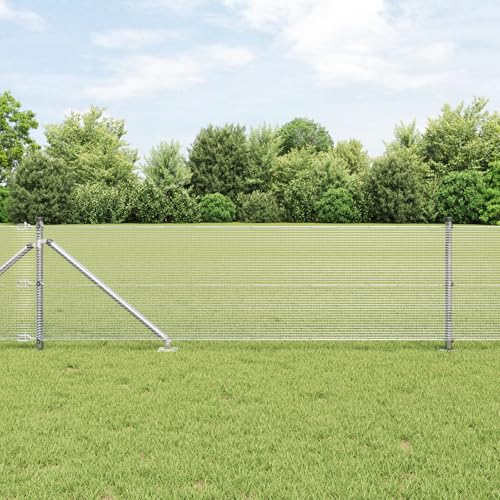 Massbinet Schweißdrahtzaun mit 7 Spike-Posts 0.6x10 m Verzinkter Stahl Perfekt als Gartenzaun Gartentor Brettertzaun Massbinet Schweißdrahtzaun mit 7 Spike-Posts 0.6x10 m Verzinkter Stahl Perfekt als Gartenzaun Gartentor Brettertzaun von Massbinet