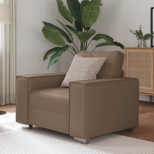 Massbinet Sessel Cappuccinobraun 59 cm Kunstleder Sofa mit Abnehmbare Kissen und Rückenlehnen Massbinet Sessel Cappuccinobraun 59 cm Kunstleder Sofa mit Abnehmbare Kissen und Rückenlehnen von Massbinet