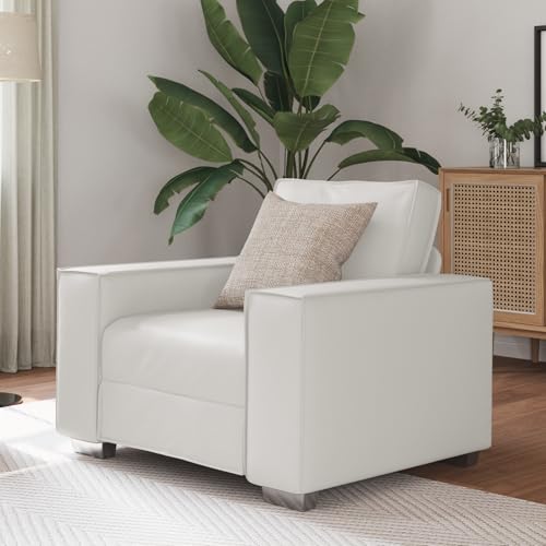Massbinet Sessel Weiß 59 cm Kunstleder Modern Mini Sofas Getuftetes Kleine Couch Massbinet Sessel Weiß 59 cm Kunstleder Modern Mini Sofas Getuftetes Kleine Couch von Massbinet