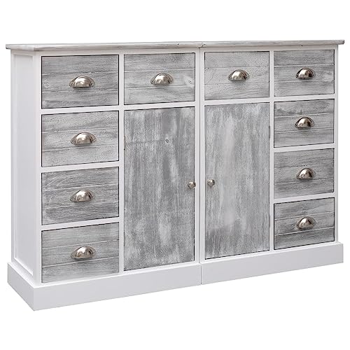 Massbinet Sideboard mit 10 Schubladen Grau 113x30x79 cm Holz Moderner Fernsehschrank mit Schubladen und Stauraum Massbinet Sideboard mit 10 Schubladen Grau 113x30x79 cm Holz Moderner Fernsehschrank mit Schubladen und Stauraum von Massbinet