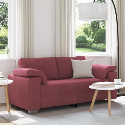 Massbinet Sofa 2-Sitzer Weinrot 140 cm Stoff Kleine Schlafcouch Liegefläche für Wohnzimmer Schlafzimmer Massbinet Sofa 2-Sitzer Weinrot 140 cm Stoff Kleine Schlafcouch Liegefläche für Wohnzimmer Schlafzimmer von Massbinet