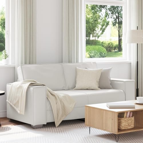 Massbinet Sofa 2-Sitzer Weiß 140 cm Kunstleder Kleines Sofa MiniSofa für Wohnzimmer Massbinet Sofa 2-Sitzer Weiß 140 cm Kunstleder Kleines Sofa MiniSofa für Wohnzimmer von Massbinet