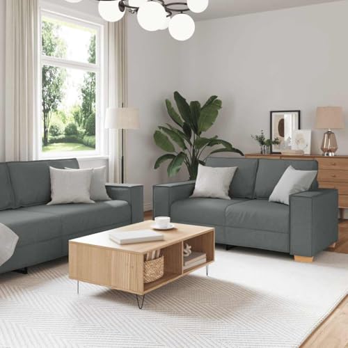 Massbinet Sofa 3 sitzer und 2 sitzer Dunkelgrau Stoff Massbinet Sofa 3 sitzer und 2 sitzer Dunkelgrau Stoff von Massbinet