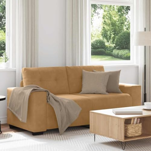 Massbinet Sofa mit Schlaffunktion Polstersofa Sofagarnitur Zweisitzer-Sofa Braun 140 cm Samt Massbinet Sofa mit Schlaffunktion Polstersofa Sofagarnitur Zweisitzer-Sofa Braun 140 cm Samt von Massbinet